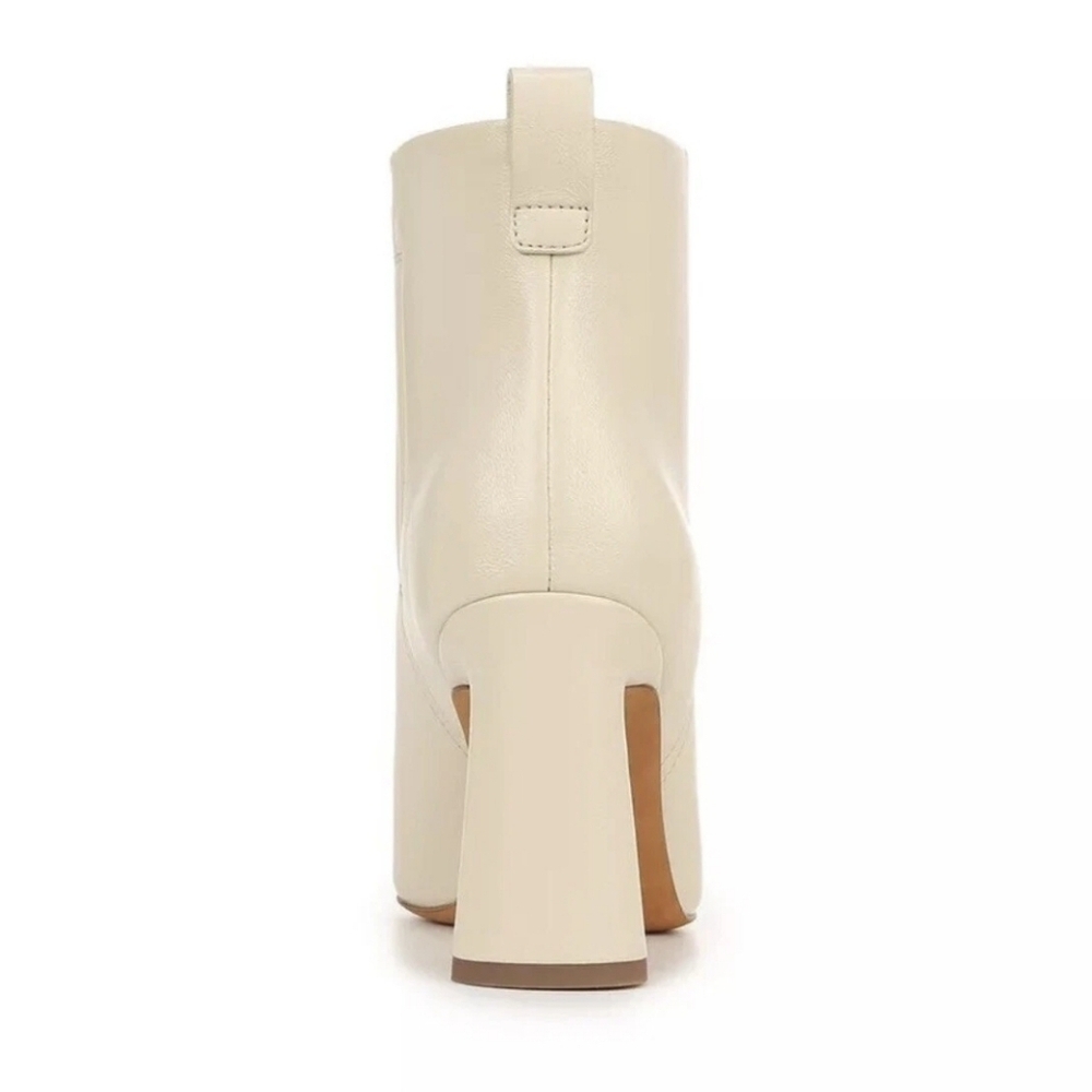 NIB Vince Hillside Leather Bootie In Moonlight Ivory Size 5M - Picture 3 of 11